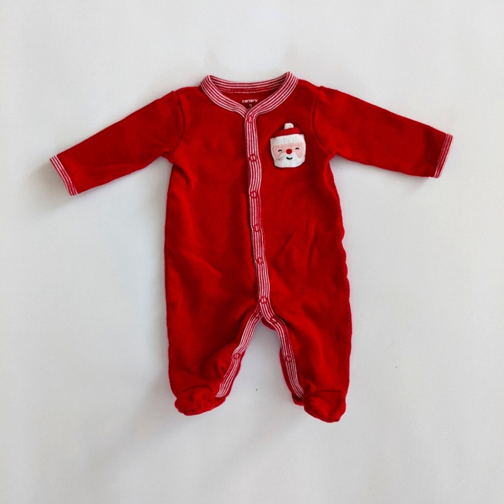 Carter's Thermal Footie with Santa Patch